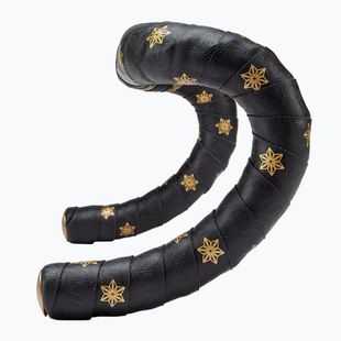 Omotávka na řídítka SUPACAZ Super Sticky Kush Galaxy gold print/ano gold plugs