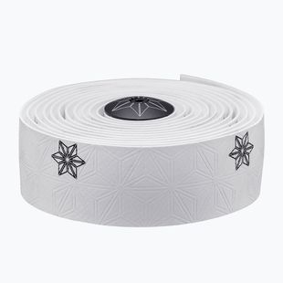 SUPACAZ Super Sticky Kush Galaxy bílá páska/černý potisk/ano černé zátky omotávka řídítek