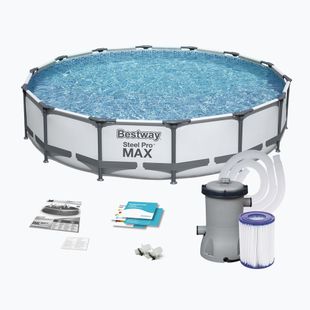 Bazén s kovovou konstrukcí  Bestway Steel Pro Max Pool Set 427 x 84 cm šedý