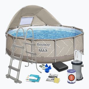 Bazén s kovovou konstrukcí  Bestway Steel Pro Max Pool Set 396 x 107 cm béžový