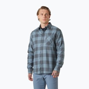 Pánské tričko Helly Hansen Aker Flannel LS jungle green buffalo plaid