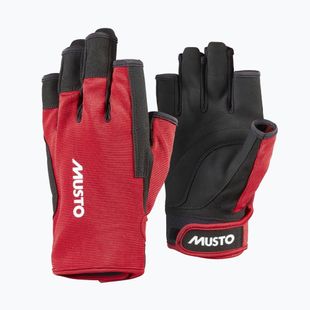 Jachtařské rukavice Musto Essential Sailing Short Finger 2.0 true red