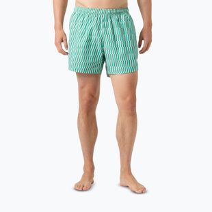 Pánské jachtařské šortky Helly Hansen Newport Trunk 4.5" dark mint offset stripe ao