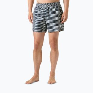 Pánské jachtařské šortky Helly Hansen Newport Trunk 4.5" navy offset stripe aop