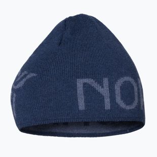 Zimní čepice NORRONA MerinoUll Logo Beanie indigo night melange