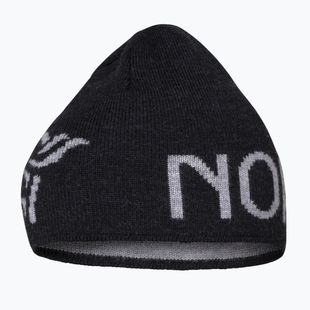 Zimní čepice NORRONA MerinoUll Logo Beanie caviar melange