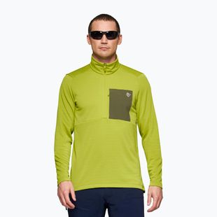 Pánská trekingová mikina NORRONA Femund Warm1 Zip Neck golden lime/olive night