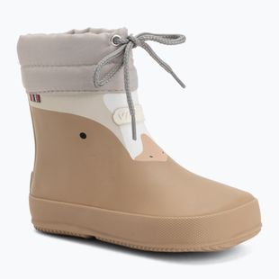 Dětské holínky Viking Alv Barefoot Paw Print beige