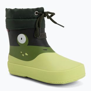Dětské holínky Viking Alv Barefoot Paw Print light green/green
