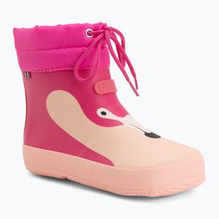 Dětské holínky Viking Alv Barefoot Paw Print light pink/magenta