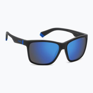 Dětské sluneční brýle Polaroid PLD 8057/S matte black/blue mirror polarized