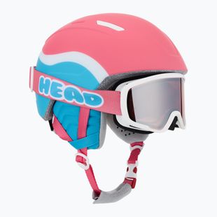 Dětská  lyžařská helma  HEAD Maja Set + Gogle Jr pink/blue/silver red