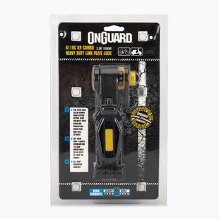 ONGUARD Link Plate Lock K9 COMBO Folding 8116C kombinovaný zámek na kolo černý ONG-8116C