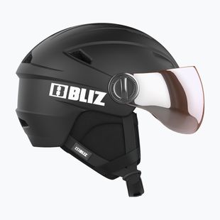 Lyžařská helma  Bliz Strike Visor matte black/ orange silver mirror