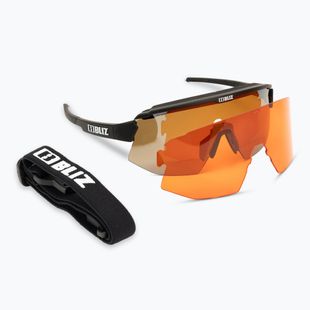 Bliz Breeze Polarized S3+S2 matné černé/hnědé stříbrné zrcadlo/bazicky oranžové cyklistické brýle