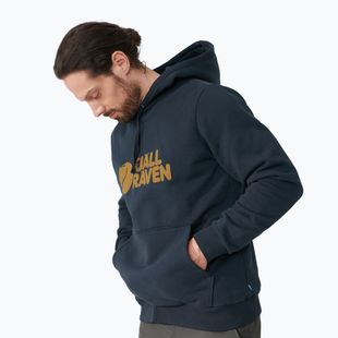 Pánská mikina s kapucí Fjällräven Logo navy blue F84144