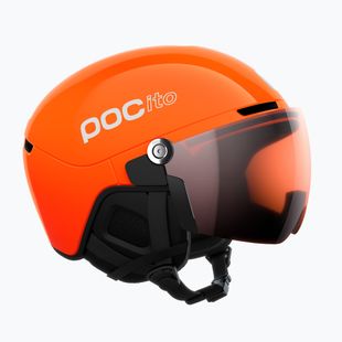Dětská lyžařská helma POC POCito Obex Visor S2 Jr fluo orange/clarity pocito/partly sunny/lt orange