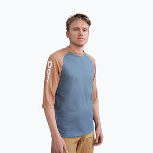 Pánský cyklistický dres POC MTB Pure 3/4 calcite blue/aragonite brown