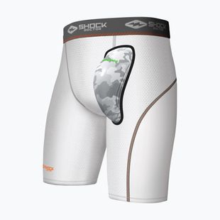 Pánské šortky na bojové sporty Shock Doctor AirCore Cup Compression white