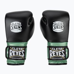 Boxerské rukavice Cleto Reyes Velcro Sparring green metallic/black