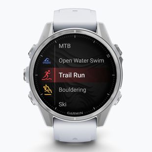 Hodinky Garmin Fenix 8 43 mm Amoled silver/white stone