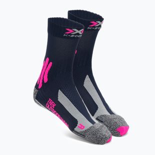 Dámské trekové ponožky X-Socks Trek Outdoor midnight blue/pink/lt grey melange