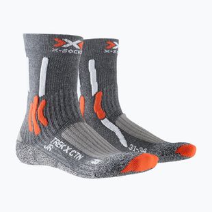 Ponožky X-Socks Trek X CTN stone grey melange/ x-orange