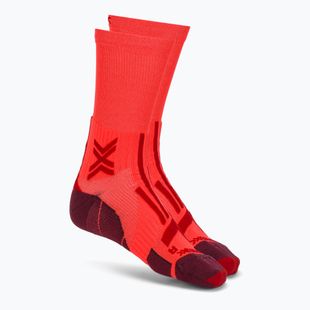 Pánské ponožky X-Socks Trailrun Perform Crew fluo red/namib red