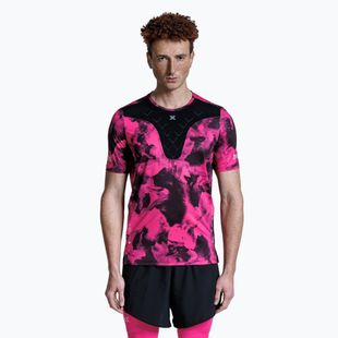 Pánské běžecké tričko X-Bionic Corefusion Run wolfpack/black/neo pink