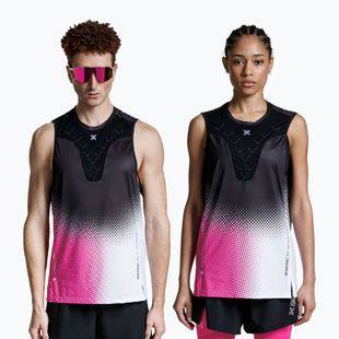 Pánské tričko X-Bionic Corefusion Run dot fade/neo pink/white