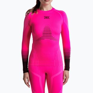 Dámská termo mikina X-Bionic Invent Graphics LS fluo pink/x white