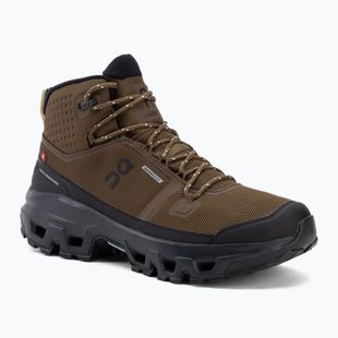 Pánské turistické boty On Cloudrock Mid Waterproof earth/black