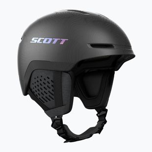 Lyžařská helma SCOTT Track granite black/holo silver