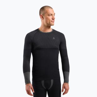 Pánská termoakční mikina ODLO Fundamentals Performance Warm Bl Top Crew Neck black