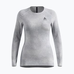 Dámské termo tričko s dlouhým rukávem ODLO Active Warm X Pow Bl Top Crew Neck silver grey
