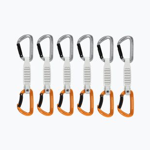 Expresky Mammut Sender Keylock 12 cm Quickdraws 6 pcs. straight gate/bent gate key lock, light grey/gold