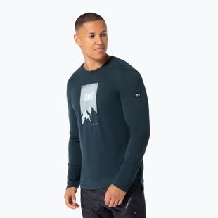 Pánské tričko Longsleeve super.natural 2 Pitch blueberry/various