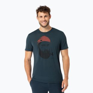 Pánské tričko super.natural Sailor Tee blueberry/jet black/high risk red