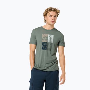 Pánské tričko na lezení Super.Natural Go Hiking Tee eucalyptus/various