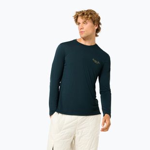 Pánské tričko Longsleeve super.natural Apres Ski blueberry/various