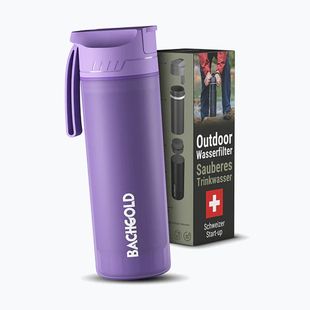 Cestovní láhev s filtrem  Bachgold Selfpress Waterfilter 500 ml lilla