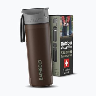 Cestovní láhev s filtrem  Bachgold Selfpress Waterfilter 500 ml brown