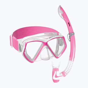 Dětská šnorchlovací sada Mares Combo Pirate Neon pink/white/clear