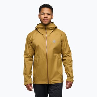 Pánská bunda do deště Black Diamond Fineline Stretch Shell flax