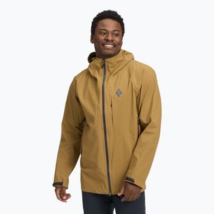 Pánská bunda do deště Black Diamond Highline Stretch Shell flax