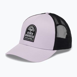 Kšiltovka Black Diamond Trucker soft lilac / black / black cam patch