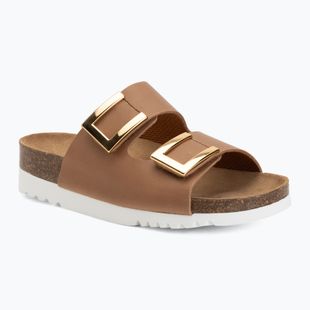 Dámské pantofle Scholl Montery 2 Straps Ad Med cognac