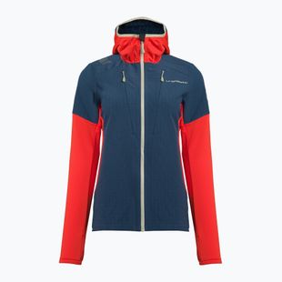 Dámská trekingová mikina La Sportiva Session Tech Hoody storm blue/cherry tomato