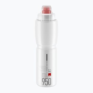 Cyklistická láhev Elite Jet Plus 950 ml clear/red logo