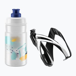 Elite CEO Jet bike kit držák + košík  350ml black glossy/white graphics/clear/logo blue